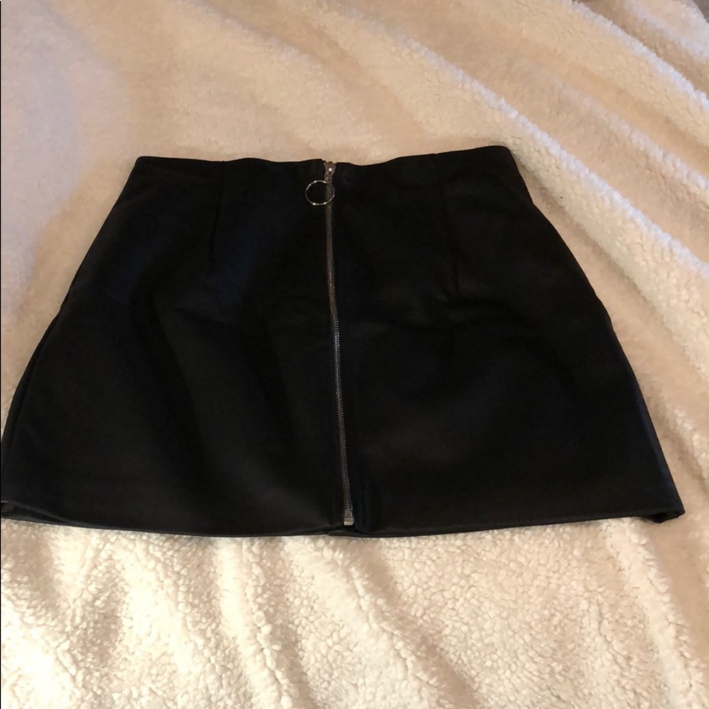 Black Pleather Skirt